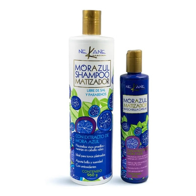 Nekane Shampoo Matizador Lt + Mascarilla Capilar Mora Azul | MercadoLibre
