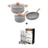 Set Olla Cacerola Sarten Hudson 4mm Apto Induccion Utensilio