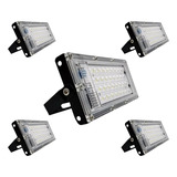 5 Pack Reflector 20w Led Exterior Luz Blanca Impermeable 