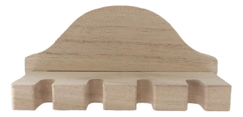 Porta- Holder De Madera 4 Cepillos Dientes Pared