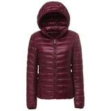 Campera Mujer Pluma Con Capucha Talles Grandes