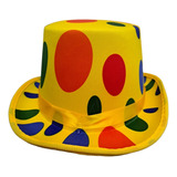 Sombrero De Payaso Multicolor Chistera Bolitas Batucada 