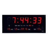 Reloj Digital Pared Led Fecha Temperatura + Garantía 35x15