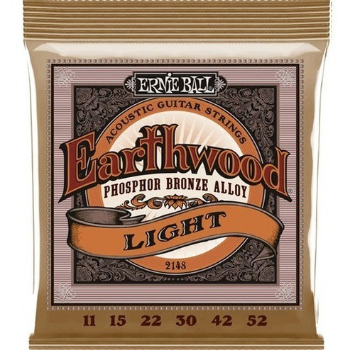 Set De Cuerdas  Ernie Ball 2148 Earthwood Light 11-52