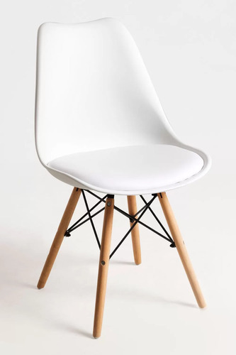 Silla Eames Con Almohadon  Tapizado 