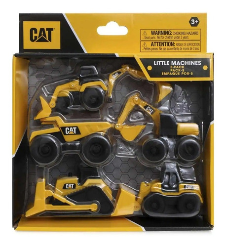 Set De Mini Maquinas Caterpillar® Cat ® 5 Piezas Original