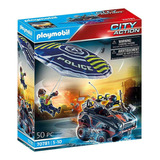 Playmobil - Polícia Com Paraquedas E Veículo Anfíbio - 70781