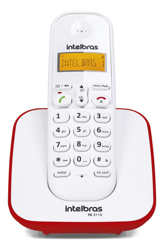 Telefone Sem Fio Ts 3110 Vermelho Intelbras