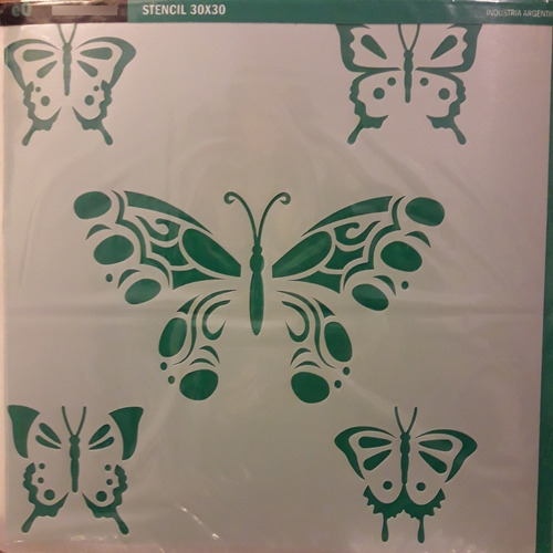 Stencil 30cm X 30cm Mariposas Eq Artistica