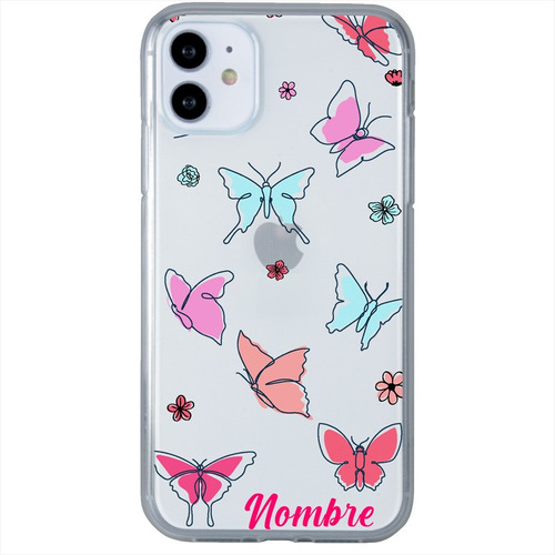 Funda Para iPhone Mariposas Personalizada Nombre