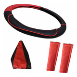 Cubre Volante Rojo+ C/cinturones+ C/palanca- Fiat Palio