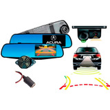 Espejo Retrovisor Dvr + Camara De Reversa 1 Sensor Acura