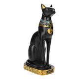 Figura Decorativa De Resina De Gato Egipcio