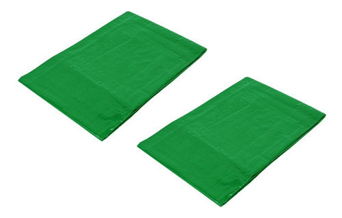 Kit De 2 Lonas Multiusos 2x3 M, Contra Agua Reforzadas Verde