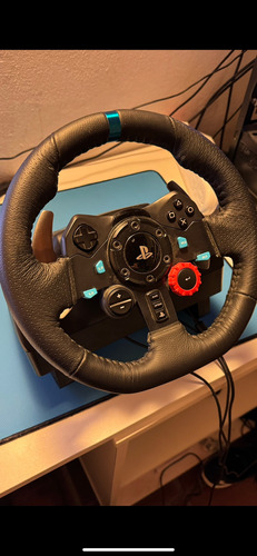 Volante Logitech G29 + Pedalera Ps4 Ps3  Color Negro