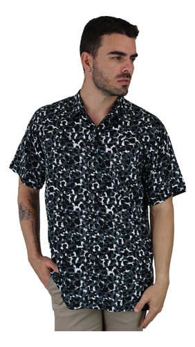 Camisa Moda Para Hombre Con Estampado Moderno 