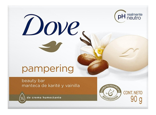 Pack X4 Jabones Barra Dove Pampering Karité Y Vainilla 90g