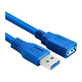 Cabo Extensor Usb 3.0 Macho 1,5 Metros Cor Azul