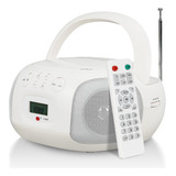 Reproductor Cd Retekess F9270b, Bluetooth, Portátil, Blanco