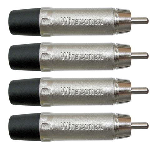 Conector Linha Rca Macho - Wireconex Universal - 04 Unidades