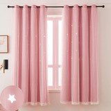  Blackout Curtains For Girls Bedroom With Tulle Double ...