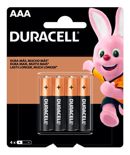 Duracell Pilha Alcalina Aaa Palito 4 Unidades