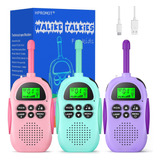 Hpromot Walkie Talkies Recargables Para Niños: Paquete De 3 