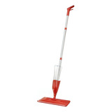 Trapeador Mop Pawer Force Mopa Con Dispensador Spray Limpia Pisos Con Cubeta Centrifugador Rojo