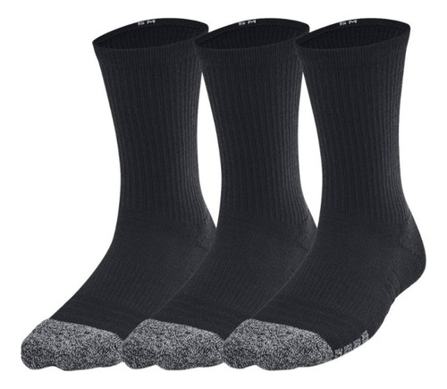 Calcetines Fitness Under Armour Heatgear Crew 3 Pack Negro N