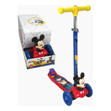 Scooter Para Niños Patinete Del Diablo Tres Llantas Mickey Color Azul Mickey Mouse