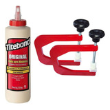 2 Grampos Cavaquinho 10cm + 1 Cola Titebond Original 473ml