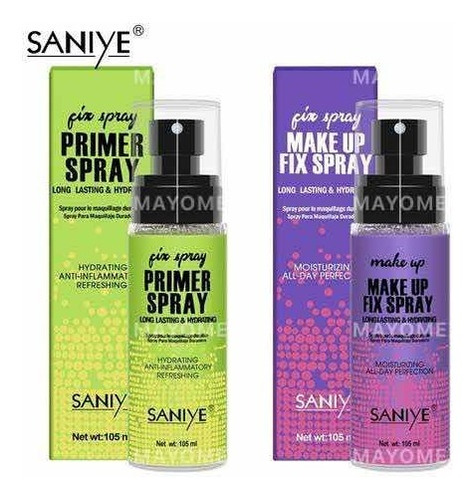 2pzas Primer Y Fijador De Maquillaje Saniye Original Spray