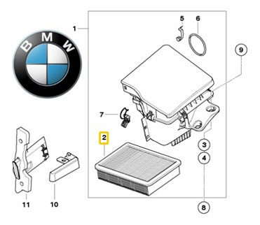 Filtro De Aire Motor Para Bmw Z3 E36 2.5i Foto 2