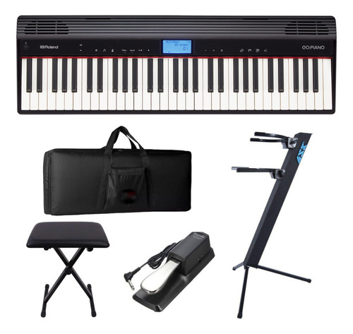Teclado Roland Go Piano Go61p Bluetooth + Kit Completo