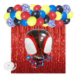 Kit Combo Miles Morales Spiderman Deco Cumpleaños Fiesta 