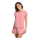 Pijama Feminino Short Doll Camisete Lupo 24400-001