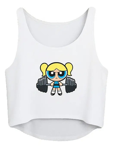 Cropped Dry Fit Meninas Super Poderosas Academia Crossfit