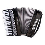 Acordeon Parquer 48 Bajos 34 Teclas Negro Con Estuche