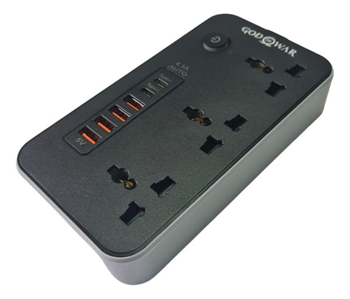 Multitoma Extension Electrica 4 Usb 2 Tipo C 3 Enchufes 