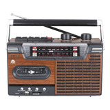 Radio Grabadora Audiopro Cassette Retro Bt Am/fm/sw Ap02076