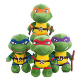 4 Peluches Tortugas Ninja Mutantes. 24 Cms. C/u. L, M, D Y R