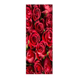 Adesivo De Porta Flores Rosas Vermelhas Natureza (cod.fr2)