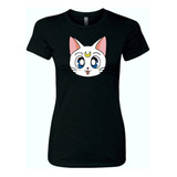 Camiseta Gato Sailor Moon Femenina Serie Black Dama