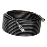 Cable Ethernet Cat6e Gigabit Negro Pvc Fácil 20m