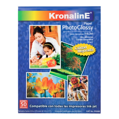 Papel Photoglossy Inkjet 50 Hojas Carta Kronaline Ph346 Foto | Envío gratis