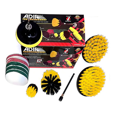 Kit Pulir Limpieza Cepillo Y Fibras Para Taladro 12 Pz