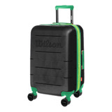 Valija Wilson Rigida Carry On 18'' 4 Ruedas Viajes Liviana Color Negro/verde 65.1728