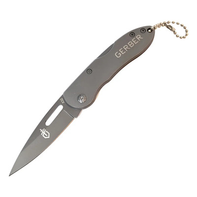 Mini Navaja Llavero Compacto Con Cadenita Acero Inoxidable Color Gris | MercadoLibre