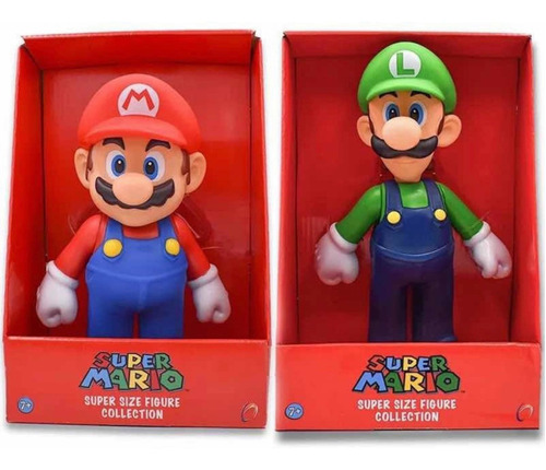 Figuras Mario Bros - Pack 2 Figuras De 23 Cm + Envío