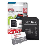 Cartão Memória Sandisk Ultra 64gb 100mb/s Classe 10 Microsd